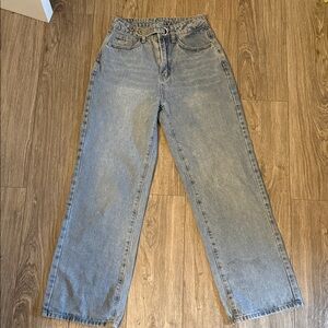 High-Waisted Blue Jeans